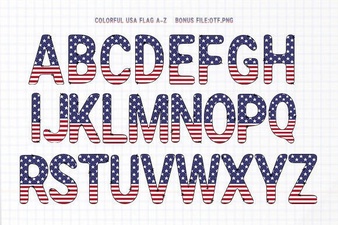 Creative Font Ideas for Patriotic Usa Flag Designs