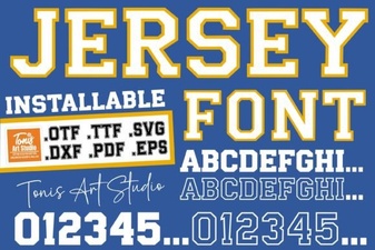 Craft Sports Designs with Jersey Outline Fonts