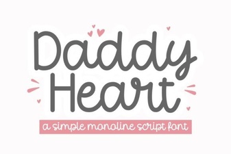 Daddy Heart Fonts for Personalized Design Projects